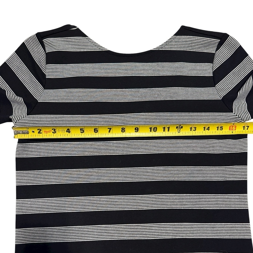 GAP Womens Black White Striped T Shirt Dress XS Short Sleeve Casual - Picture 7 of 9